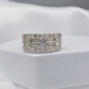 2.72 Carat Round Brilliant-Cut And Baguette-Cut Di