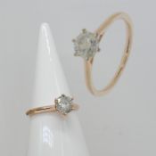 0.81 carat round brilliant-cut diamond solitaire r