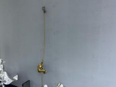 New Boxed Unique Modern Art Cast Iron Man Climbing On Rope Ornament - Gold