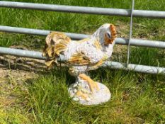 Boxed New Outdoor Resin Cockerel Figure