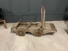 Antique Wooden Indian Childs Go Cart