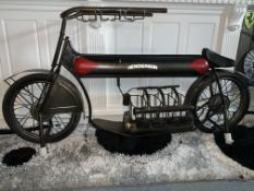 Handmade Metal Henderson Motorcycle Drinks Bar DisplayÊ
