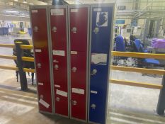 A Run Of 4 Sets Of Lockers