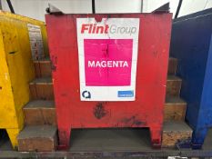 ref 678 - Red Metal Ink Bin