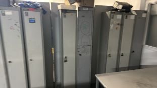 ref 347- Bank of 7 Grey Tall Lockers