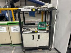 ref 633 - Plastic Trolley with Storage Cabinet