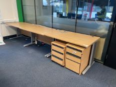ref 58 - Three Desks & Drawer Units