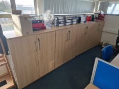 ref 103 - Pine Effect Office Cabinets x4