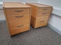 ref 199 - Wooden Under Desk Drawers x2