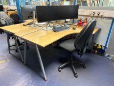 NO RESERVE - Bank of 6 Office Desks and Chairs