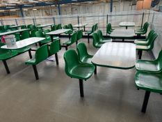 NO RESERVE - 4 Seat Cafeteria Benches x15