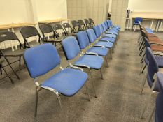 NO RESERVE - Blue Fabric Chairs x14
