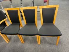 NO RESERVE - Black Fabric Dining Chairs x3
