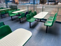 NO RESERVE - 6 Seat Cafeteria Benches x 7