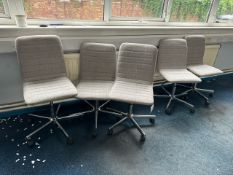 NO RESERVE - Grey Office Chairs x 5