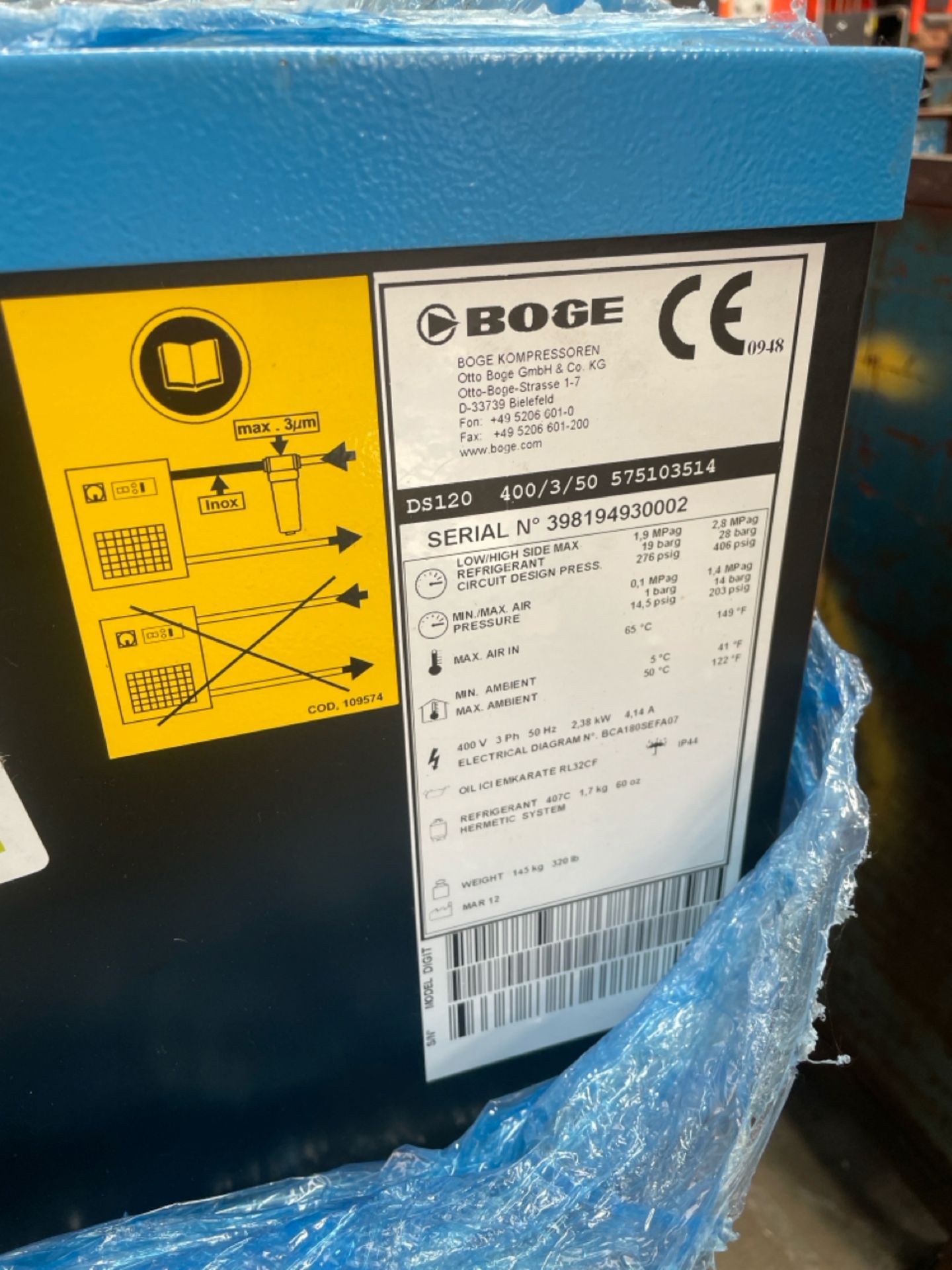 BOGE Air Dryer for Compressor - Image 4 of 4