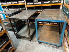 NO RESERVE - Mobile Metal Trolleys x3