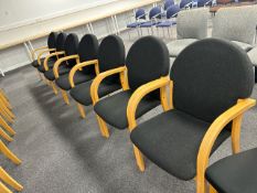NO RESERVE - Black Fabric Chairs x7