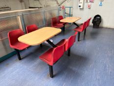 NO RESERVE - 4 Seat Cafeteria Benches x4