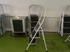NO RESERVE - White 3 Step Foladable Step Ladders x 5
