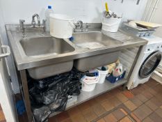 NO RESERVE - Stainless Steel Dual Sink Unit