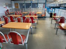 NO RESERVE - 4 Seat Cafeteria Benches x 9
