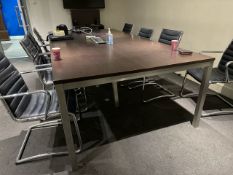 NO RESERVE - Boardroom Table and chairs