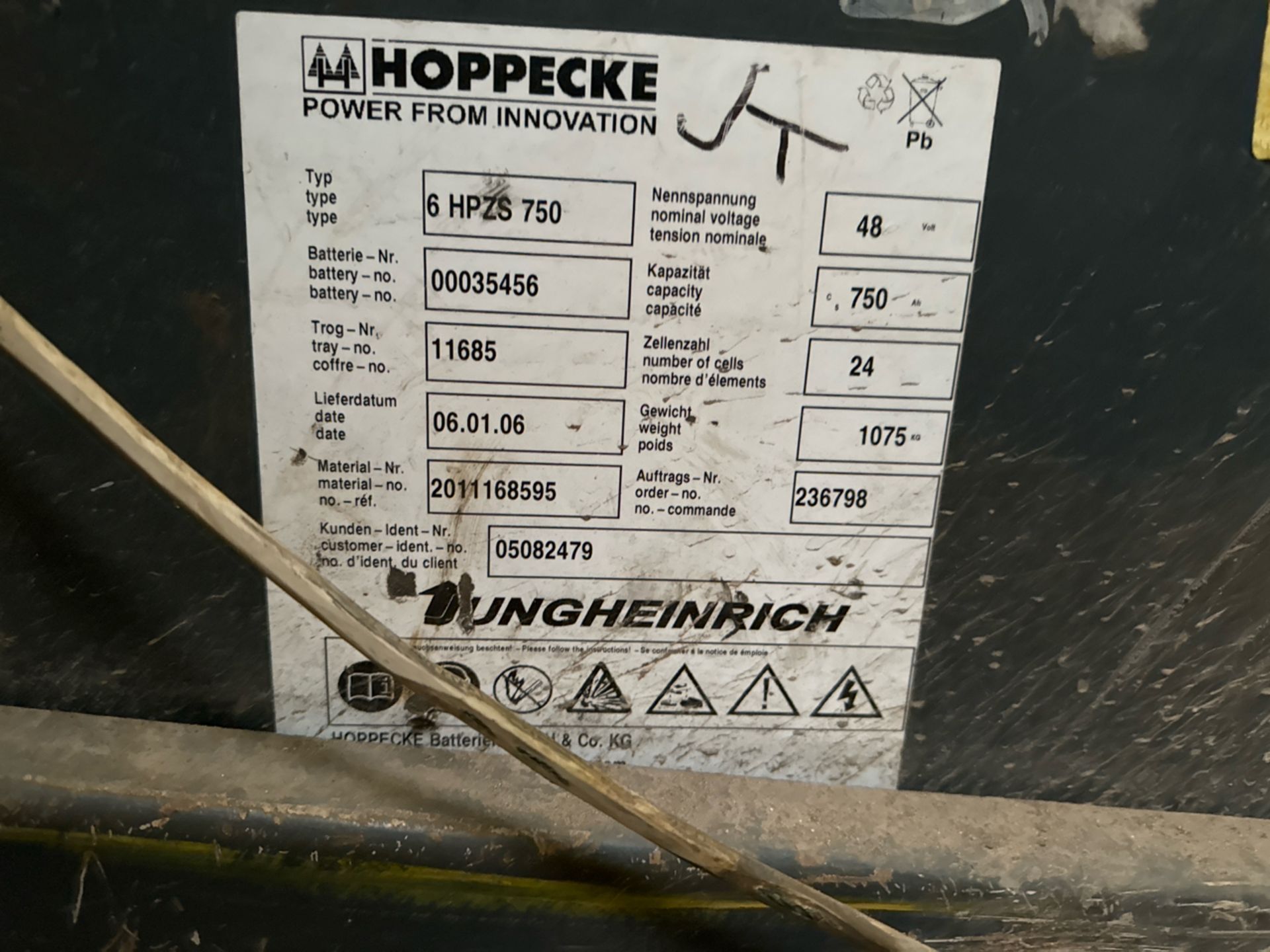 Jungheinrich 6 HPZS 750 Forklift - Image 10 of 17