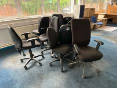 NO RESERVE - Black Office Chairs x10
