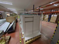 2 x White Display Stands