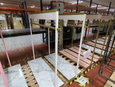 2 x White Clothes Display Rail