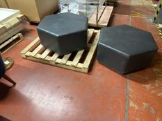 2 x Faux Leather Stools/Seats