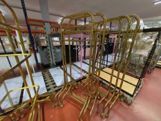 3 x Various Sized Brass Effect Clothes Rails