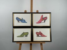 Artwork framed shoe prints x 4