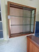 Wall Mounted Wood and Glass Display Cabinet