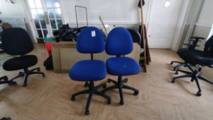 ** NO RESERVE ** 2 x Blue Office Chairs