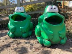 Children's Frog Waste Bin x2