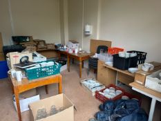 Room of Crockery and Tables - NO RESERVE