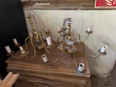 ** NO RESERVE ** Brass Chandeliers x2