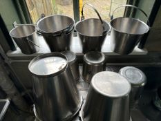 Stainless Steel Buckets x 10