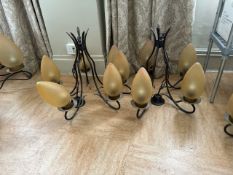 Medium Metal Chandeliers x 2