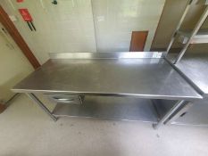 Stainless Steel Preparation Table - NO RESERVE
