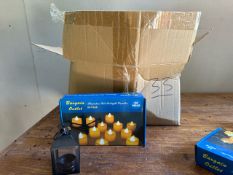 Box of Tealight Holders and LED Tealight candles - NO RESERVE