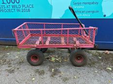 Red Metal Trolley