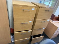 Wooden Filing Cabinet x 2