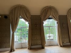 Tall Fabric Detailed Curtains x5 - NO RESERVE