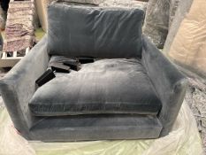 Izzy Loveseat In Mercury Cashmere Velvet
