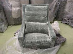 High Back Iggy Armchair In Peppermint Bubble Velvet