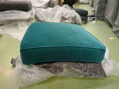 Bluebell Small Square Footstool In Neptune Smart Velvet
