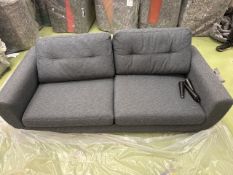 Jack 3 Seat Sofa In Textured Blue